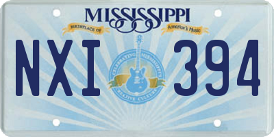 MS license plate NXI394