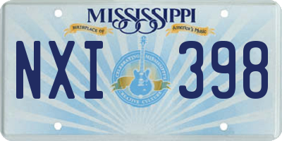 MS license plate NXI398
