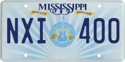 MS license plate NXI400