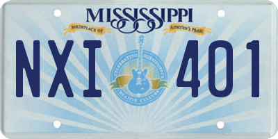 MS license plate NXI401