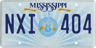 MS license plate NXI404