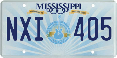 MS license plate NXI405