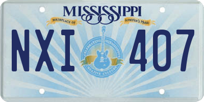 MS license plate NXI407