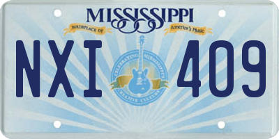 MS license plate NXI409