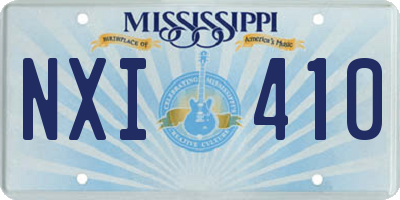 MS license plate NXI410