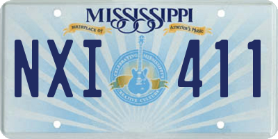MS license plate NXI411
