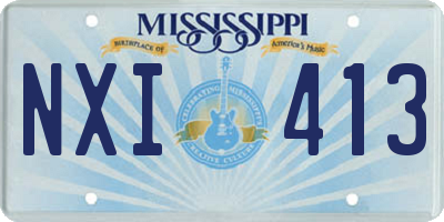 MS license plate NXI413
