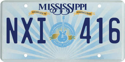 MS license plate NXI416