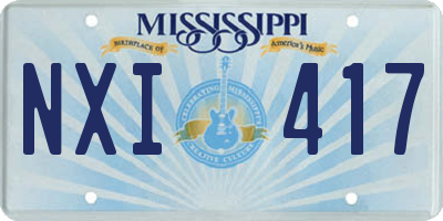 MS license plate NXI417