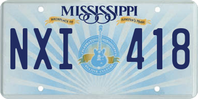 MS license plate NXI418