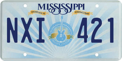 MS license plate NXI421