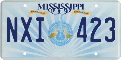MS license plate NXI423