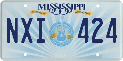 MS license plate NXI424