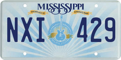 MS license plate NXI429
