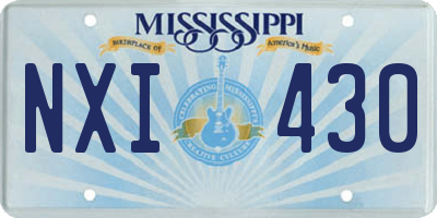 MS license plate NXI430