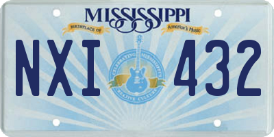 MS license plate NXI432