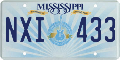 MS license plate NXI433