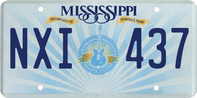 MS license plate NXI437