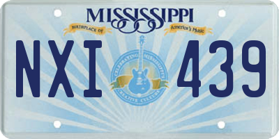 MS license plate NXI439
