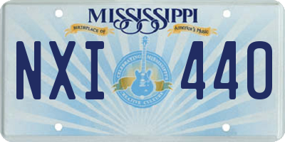 MS license plate NXI440