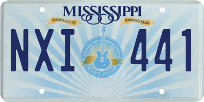 MS license plate NXI441