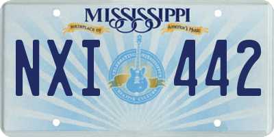 MS license plate NXI442