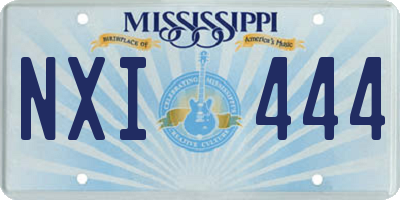 MS license plate NXI444