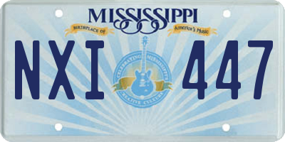 MS license plate NXI447