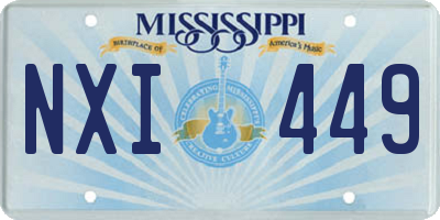 MS license plate NXI449