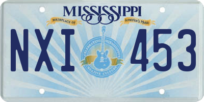 MS license plate NXI453