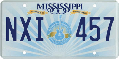 MS license plate NXI457