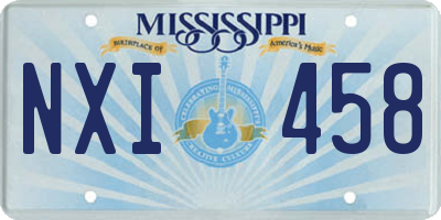 MS license plate NXI458
