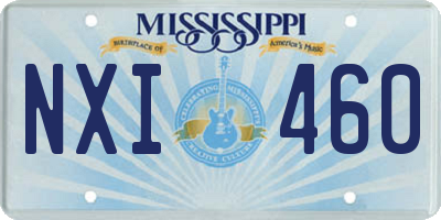 MS license plate NXI460