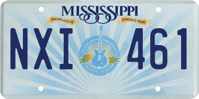 MS license plate NXI461