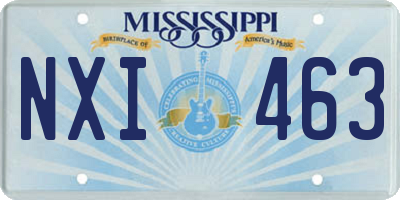 MS license plate NXI463