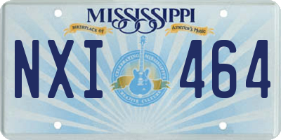 MS license plate NXI464