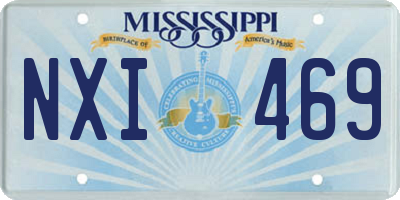 MS license plate NXI469