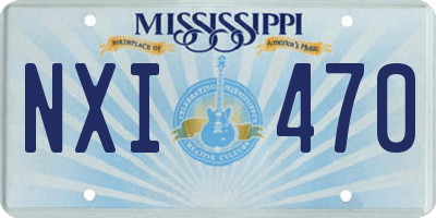 MS license plate NXI470