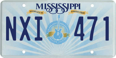 MS license plate NXI471