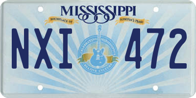 MS license plate NXI472