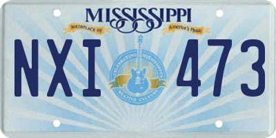 MS license plate NXI473