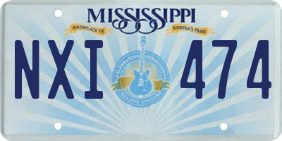 MS license plate NXI474