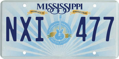 MS license plate NXI477