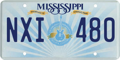 MS license plate NXI480