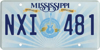 MS license plate NXI481