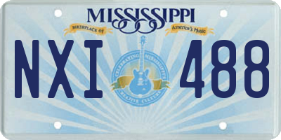MS license plate NXI488