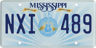 MS license plate NXI489