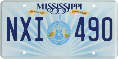 MS license plate NXI490