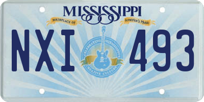 MS license plate NXI493