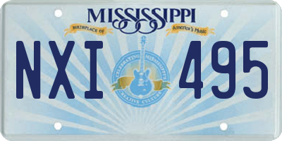 MS license plate NXI495